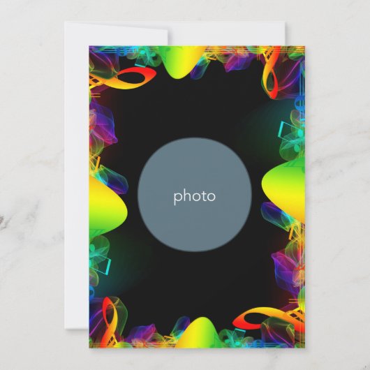 Uitnodiging voor bruiloft met kleurmelodie (Achterkant)