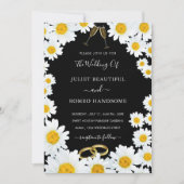 Uitnodiging voor bruiloft met Lijst Fresh Daisies (Voorkant)