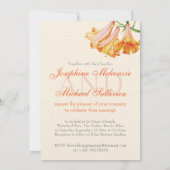 Uitnodiging voor bruiloft met lilies bruiloft (Achterkant)