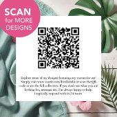 Uitnodiging voor bruiloft met QR Code Botanische O