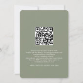 Uitnodiging voor bruiloft met QR-code, minimale br (Achterkant)
