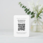 Uitnodiging voor bruiloft met QR-code RSVP Informatiekaartje (Staand voorkant)