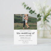 uitnodiging voor bruiloft met schrijfmachine (Staand voorkant)