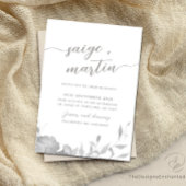 Uitnodiging voor bruiloft Minimalist Boho Floral n