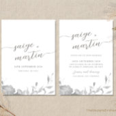 Uitnodiging voor bruiloft Minimalist Boho Floral n