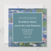 Uitnodiging voor bruiloft / Monet's Waterlelies (Voorkant)