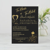 Uitnodiging voor bruiloft na het huwelijk (Staand voorkant)