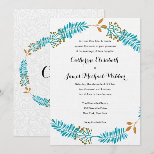 Uitnodiging voor bruiloft ontvangen door ouders va (Voorkant / Achterkant)