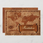  uitnodiging voor bruiloft op bestemming (Voorkant / Achterkant)