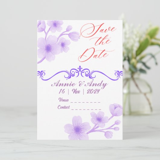 Uitnodiging voor bruiloft - Perfecte belofte (Staand voorkant)