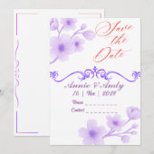 Uitnodiging voor bruiloft - Perfecte belofte (Voorkant / Achterkant)