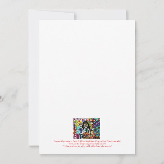 Uitnodiging voor bruiloft (rechthoek) - Dag van de (Achterkant)