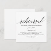 Uitnodiging voor bruiloft repetitie (Voorkant / Achterkant)