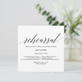 Uitnodiging voor bruiloft repetitie (Staand voorkant)