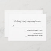 Uitnodiging voor bruiloft - RSVP | Basis (Voorkant / Achterkant)