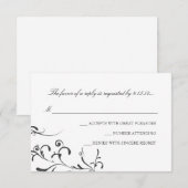 Uitnodiging voor bruiloft - RSVP | Floral Grace |w (Voorkant / Achterkant)