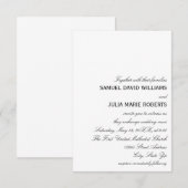 Uitnodiging voor bruiloft Simple Elegance 3x5 (Voorkant / Achterkant)