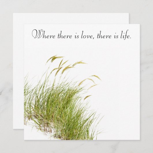 Uitnodiging voor bruiloft van Beachside (Voorkant / Achterkant)