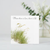 Uitnodiging voor bruiloft van Beachside (Staand voorkant)