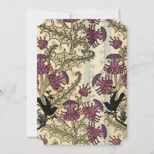  uitnodiging voor bruiloft van Berry Damask (Achterkant)