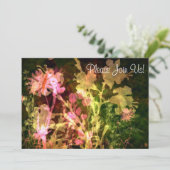 Uitnodiging voor bruiloft van Bright Floral (Staand voorkant)