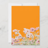 Uitnodiging voor bruiloft van Bright Floral Wildfl (Achterkant)