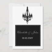 Uitnodiging voor bruiloft van handelier (Voorkant)