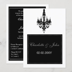 Uitnodiging voor bruiloft van handelier