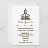 Uitnodiging voor bruiloft van kerk - van Bride & G (Voorkant)