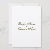 Uitnodiging voor bruiloft van kerk - van Bride & G (Achterkant)