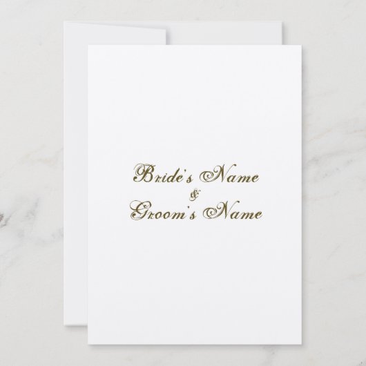 Uitnodiging voor bruiloft van kerk - van Bride & G (Achterkant)