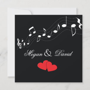 Uitnodiging voor bruiloft van Music Lover