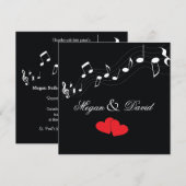 Uitnodiging voor bruiloft van Music Lover (Voorkant / Achterkant)