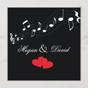 Uitnodiging voor bruiloft van Music Lover