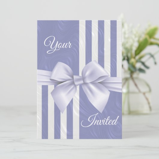 Uitnodiging voor bruiloft van Periwinkle (Staand voorkant)