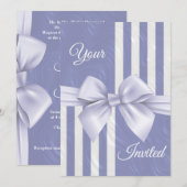 Uitnodiging voor bruiloft van Periwinkle (Voorkant / Achterkant)