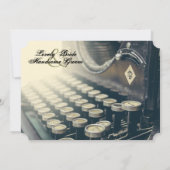  uitnodiging voor bruiloft voor schrijfmachines (Achterkant)