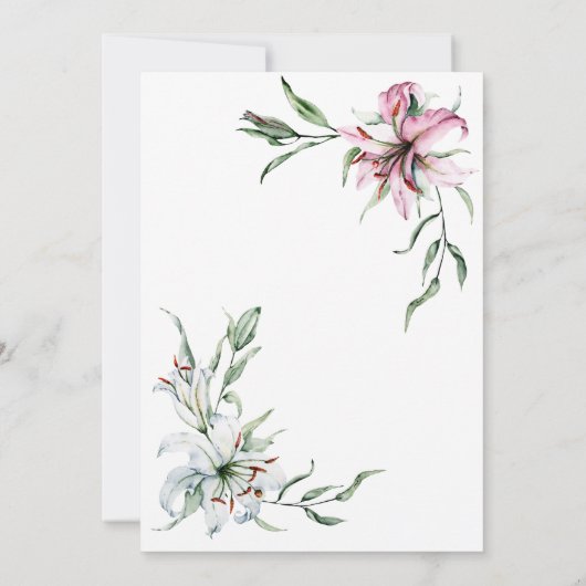 Uitnodiging voor bruiloft voor vrienden, Floral We (Achterkant)