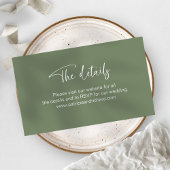 Uitnodiging voor bruiloft Website Details Online R Informatiekaartje