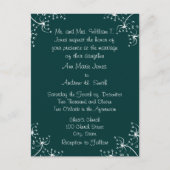 Uitnodiging voor bruiloft Wilde Bloemhoeken Briefkaart (Voorkant)