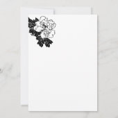 Uitnodiging voor bruiloft - Zwart-wit (Achterkant)