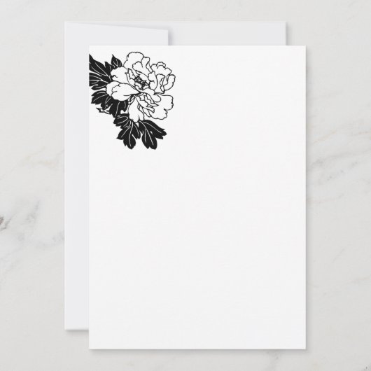 Uitnodiging voor bruiloft - Zwart-wit (Achterkant)