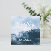 Uitnodiging voor bruiloften. Atmosferische nesten (Staand voorkant)