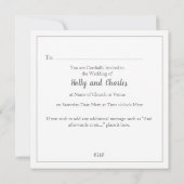 Uitnodiging voor bruiloften. Atmosferische Snowy-b (Achterkant)