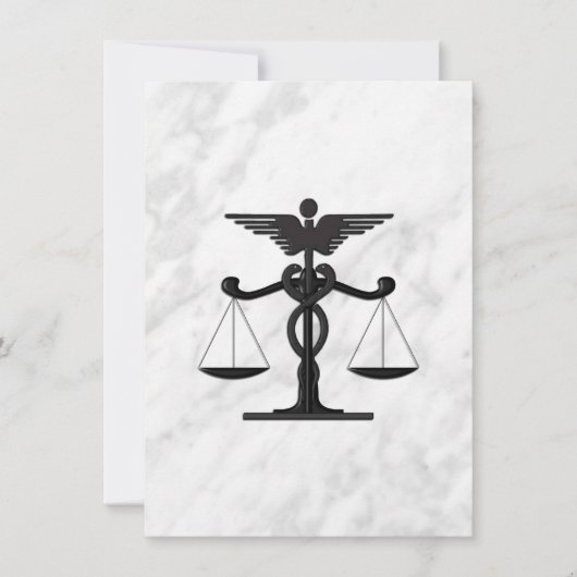 Uitnodiging voor bruiloften door de arts en de adv (Voorkant)