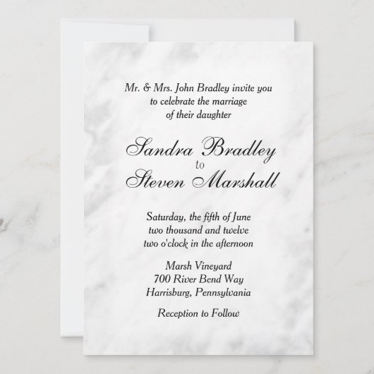 Uitnodiging voor bruiloften door de arts en de adv (Achterkant)