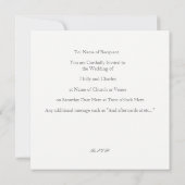 Uitnodiging voor bruiloften. Melkweg en de Cosmos. (Achterkant)