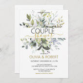 Uitnodiging voor bruiloftsfeest met groen (Voorkant / Achterkant)