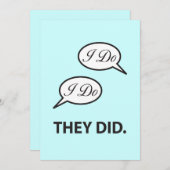 Uitnodiging voor bruiloftsfeest na de bruiloft I D (Voorkant / Achterkant)