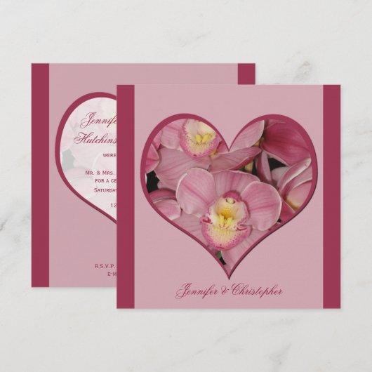 Uitnodiging voor bruiloftsfeest na de bruiloft - O (Voorkant / Achterkant)